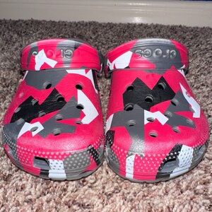 Kids Red and Black Crocs